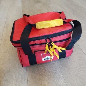 Vintage Marlboro Red and Yellow Insulated Cooler Bag Lunch Bag